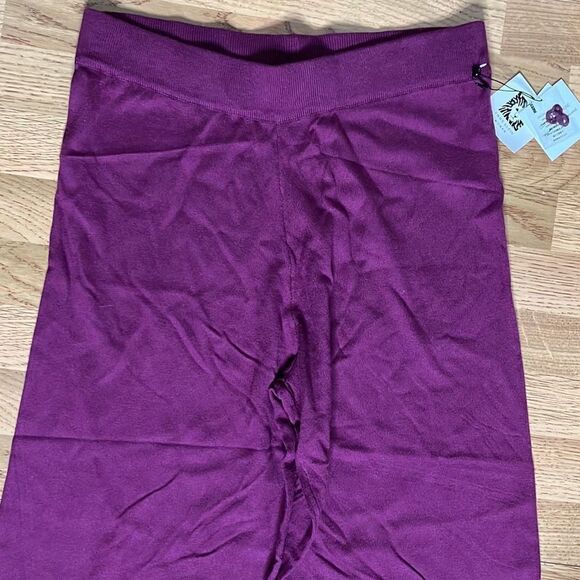 Anne Klein Womens Comfort Pants Wide Leg Stretch Merlot 1X - Picture 4 of 16